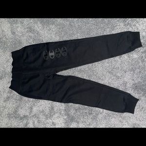 Black champion glitter logo reverse weave joggers